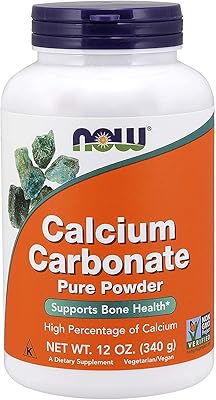Poudre de carbonate de calcium now foods, 12 oz (340 g)