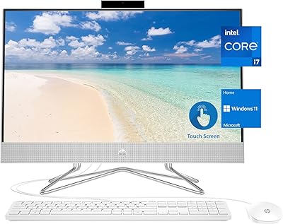 Ordinateur de bureau tout-en-un hp avec écran tactile fhd de 23,8 pouces, processeur