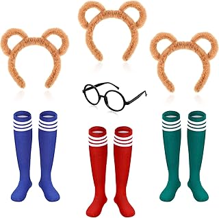 L'ensemble de costumes de chipmunks 7 pièces comprend 3 pièces, un bandeau
