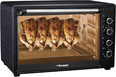 Four électrique beo80 avec grill et ventilateur à convection, capacité 80 litres, noir