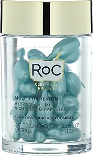 Capsules de sérum de nuit à l'acide hyaluronique roc multi correxion (30 ct)