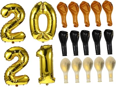 Eringogo 19 pièces 2021 ensemble de ballons de remise de diplôme décor doré