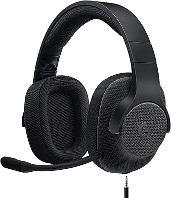 Casque de jeu logitech, système de son surround 7.1, noir - g433