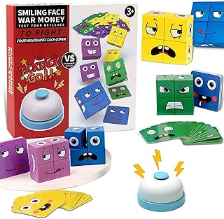 Fufufa - blocs de construction en bois grimaces - avec cloche - 64