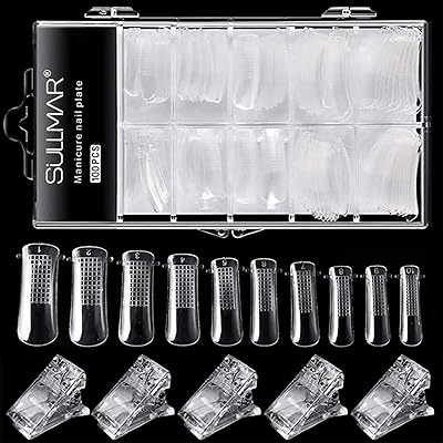 Clip à ongles delfino poly gel construction rapide avec 100 modèles d'ongles