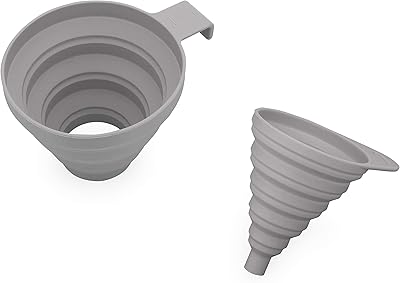 Ensemble d'entonnoirs pliables en silicone 2 pièces cuisine art hb7959-gy