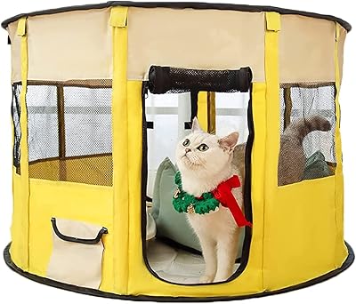 Parc portable pliable pour chiens, chats, animaux de compagnie et chiots pour une utilisation