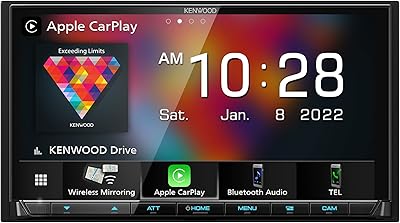 Kenwood dmx9708s écran tactile capacitif 6,95", autoradio, carplay filaire et sans fil