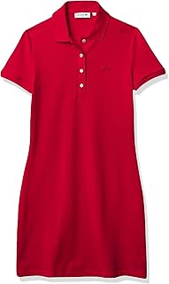 Robe polo en piqué stretch coupe ajustée à manches courtes pour femme