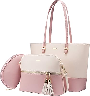Sac fourre-tout polyvalent en cuir pu pour femme avec sac bandoulière et petit