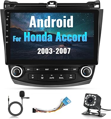Autoradio android pour honda accord 7th 2003-2007 avec navigation gps bluetooth, unité principale