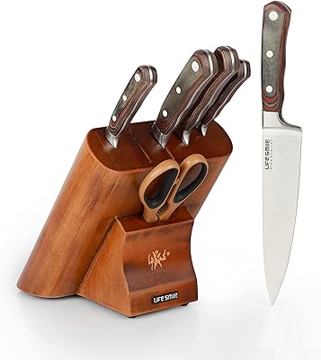 Ensemble de couteaux de cuisine life smile 7 pièces en acier inoxydable au