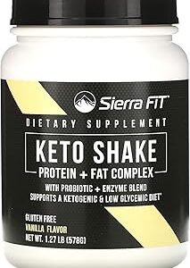 Sierra fit, keto shake, saveur vanille, 578 g. Des économies garanties sur chaque commande avec Diaytar