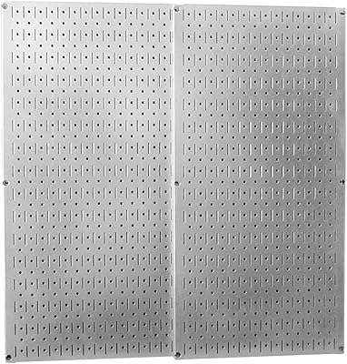 Un ensemble de planches perforées galvanisées pour organiser et accrocher des objets au