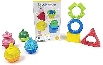 Lalaboom - 4 formes et perles éducatives à assembler - jouet préscolaire