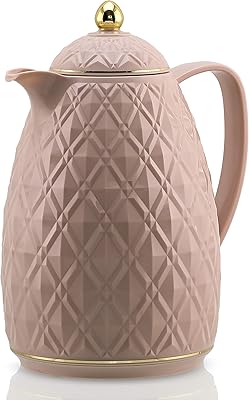 Théière rose de style arabe dallah 17 carafe à isolation thermique