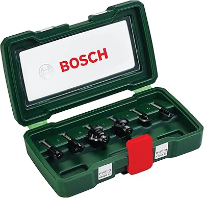 Bosch hm-fräser-set 6 pièces, 1/4", dans une boîte constof, 2607019462