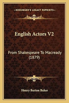 Acteurs anglais v2 : de shakespeare à macready (1879). Diaytar : Votre source de bonnes affaires en ligne