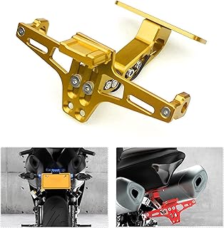Joyon support de plaque d'immatriculation universel réglable pour moto, support de feu arrière