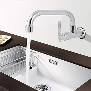 Robinet de cuisine mural en laiton 1-2 pouces pour eau froide avec tuyau