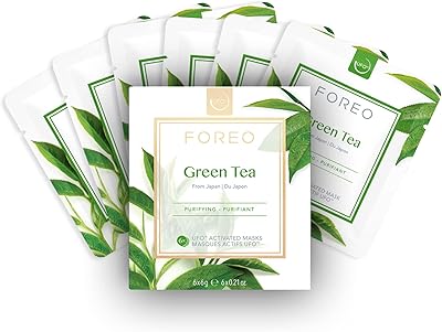 Masque au thé vert activé par les uv foreo paquet de 6