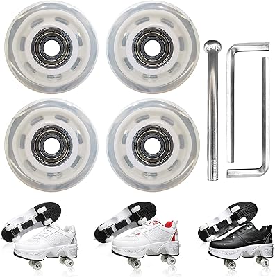 Roues de patins à roulettes avec roulements installés, roues de remplacement pour patins