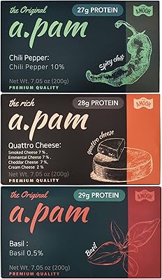 Samjin a.pam fishcake basilic, chili, quattro cheese flavor pack varié