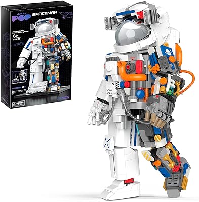 Jouets de construction d'astronaute silbird pour adultes et enfants, astronaute d'exploration avec présentoir