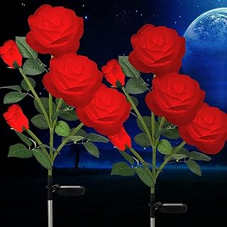 Wish link lot de 10 lampes solaires à fleurs imperméables pour jardin extérieur