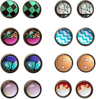 Boucles d'oreilles killer, 8 paires de boucles d'oreilles pendantes en acrylique anime cosplay