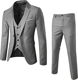 Costume 3 pièces coupe ajustée pour hommes, costumes de mariage d'affaires, blazer