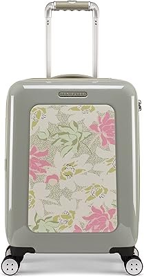 Sac à roulettes rigide pour femme sauge
