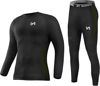 Ensemble de sous-vêtements thermiques pour hommes, survêtement long johnnies, combinaison de compression