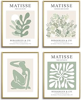 Ensemble d'affiches imprimées de la galerie d'art henri matisse 4 pièces
