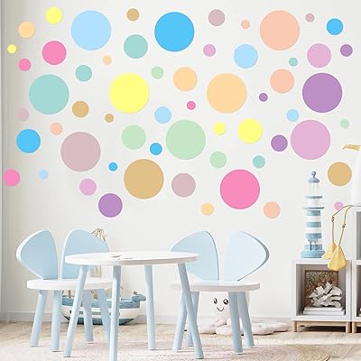 264 autocollants muraux à points circulaires pour enfants, chambre à coucher, salon, salle