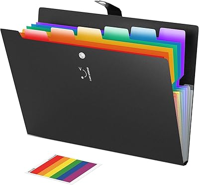 Dossiers extensibles au format lettre, organiseur de documents en accordéon à 7 poches