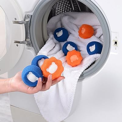 Machine à laver attrape-cheveux réutilisable, anti-enroulement, boule de séchage pour vêtements, chien, chat