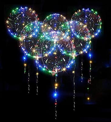 Arabest 10 pièces ballons led, ballons lumineux à l'hélium de 22 pouces, ballons