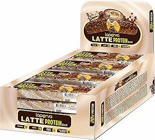 Barre protéinée | laperva latte crunchy caramel | collations riches en protéines et nutritives pour soutenir l'énergie, faible teneur en sucre, végétarienne, compatible céto (latte crunchy caramel - 12 bar). Diaytar : Parce que bien acheter, c'est économiser