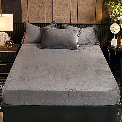 Parure de lit haiba en velours king size, 3 pièces super douces, épaisses