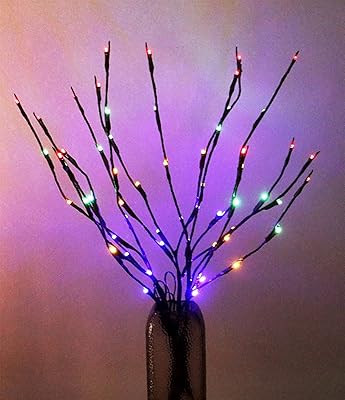 Branches lumineuses avec 60 lumières led, branches de saule artificielles pour la décoration