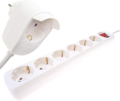 Rev 0012692114 powersplit, deckdosenleiste 2m, 7fach (6+1), 3500w, blanc