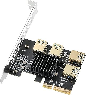 Beyimei nouveau riser pcie 1 à 4, emplacement pour carte pci express 4x
