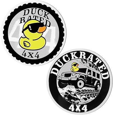 2 pièces emblème de voiture classé canard 4 x 4 insigne de voiture