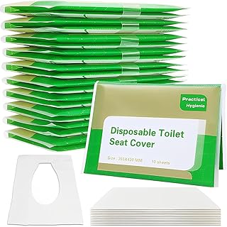 100 pièces mecacos housses de siège de toilette jetables 10 pièces housses