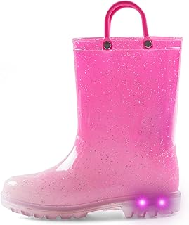 Bottes de pluie lumineuses pour jeunes enfants dans le style des bottes