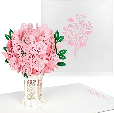 Carte de vœux pop-up 3d alikdon, carte cadeau d'anniversaire de saint-valentin pour femme