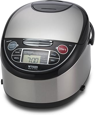 Cuiseur à riz tiger jax-t10u-k mecum, capacité de 5,5 tasses (non cuit)