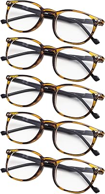 Lunettes de lecture rétro gr8sight avec charnières à ressort, lot de 5, comprenant