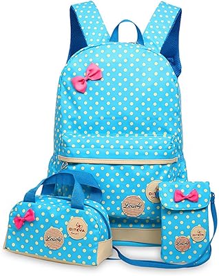 Ensemble de sac à dos en toile wslcn pour filles comprenant un d'école